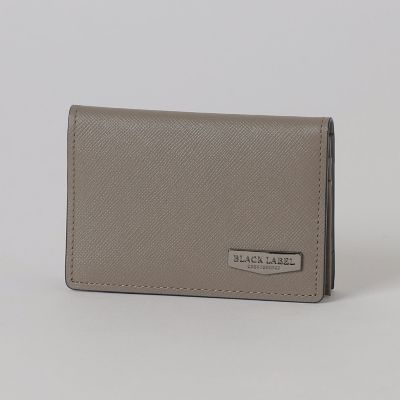 エンボスレザークレストブリッジチェックカードケース | BLACK LABEL