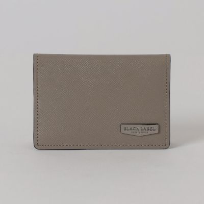 エンボスレザークレストブリッジチェックカードケース | BLACK LABEL
