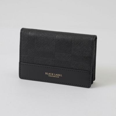 ＜BLACK LABEL CRESTBRIDGE (Men)＞エンボスチェックカードケース
