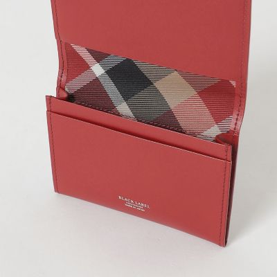 バイカラークレストブリッジチェックカードケース | BLACK LABEL