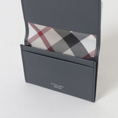 バイカラークレストブリッジチェックカードケース | BLACK LABEL