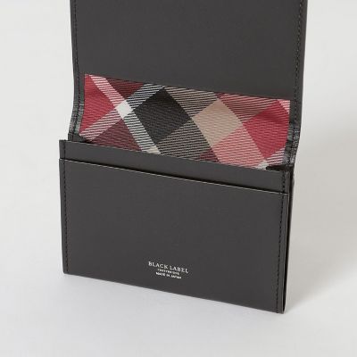 バイカラークレストブリッジチェックカードケース | BLACK LABEL