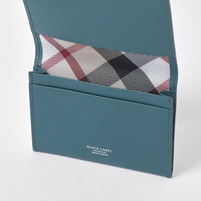 バイカラークレストブリッジチェックカードケース | BLACK LABEL