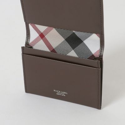 バイカラークレストブリッジチェックカードケース | BLACK LABEL