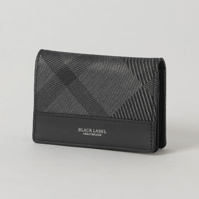 ＜BLACK LABEL CRESTBRIDGE (Men)＞カルゼシャドークレストブリッジチェックカードケース