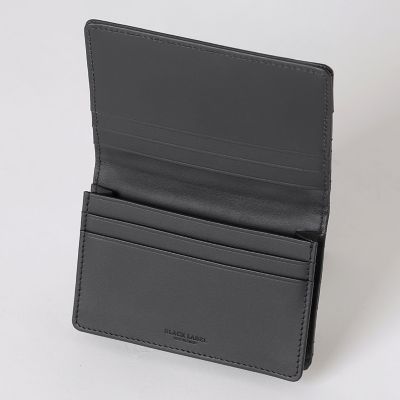 クレストブリッジチェックステッチカードケース | BLACK LABEL