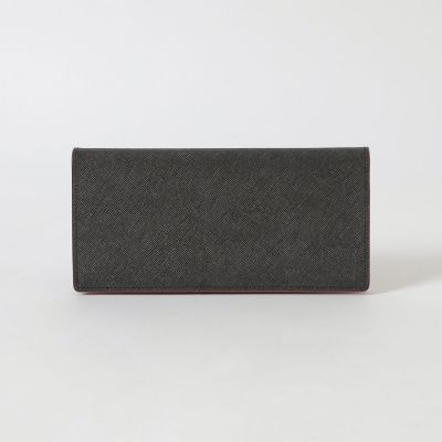 バイカラークレストブリッジチェックロングウォレット | BLACK LABEL