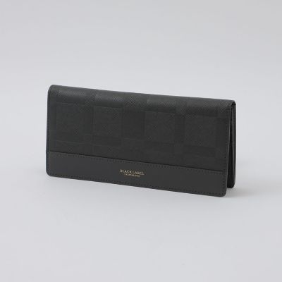 ＜BLACK LABEL CRESTBRIDGE (Men)＞エンボスチェックロングウォレット