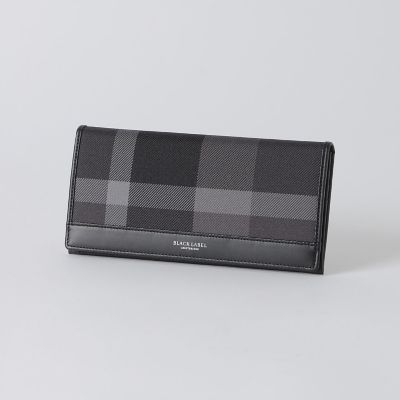 ＜BLACK LABEL CRESTBRIDGE (Men)＞トーナルクレストブリッジチェックロングウォレット