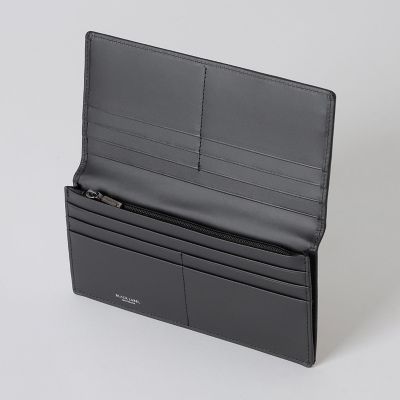 一部店舗限定】クレストブリッジチェックロングウォレット | BLACK