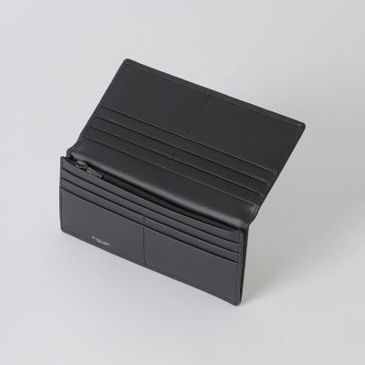 一部店舗限定】クレストブリッジチェックロングウォレット | BLACK