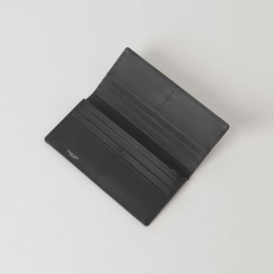 カルゼシャドークレストブリッジチェックロングウォレット | BLACK
