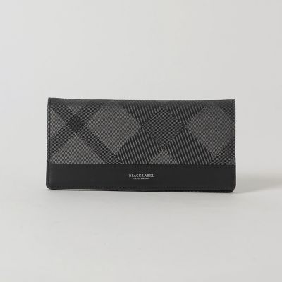 ブラックレーベルクレストブリッジ新品 カルゼシャドーロングウォレット / 長財布 カルゼシャドークレストブリッジチェックロングウォレット | BLACK