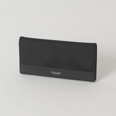 カルゼシャドークレストブリッジチェックロングウォレット | BLACK