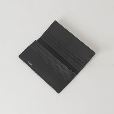 カルゼシャドークレストブリッジチェックロングウォレット | BLACK