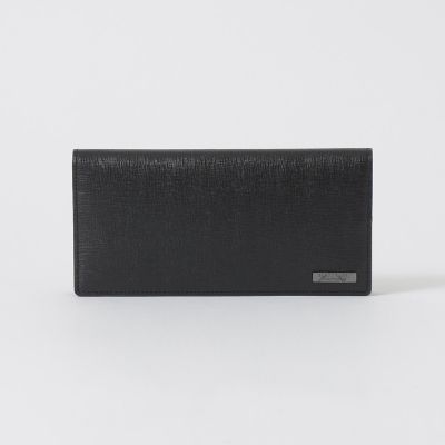 バイカラークレストブリッジチェックロングウォレット | BLACK LABEL