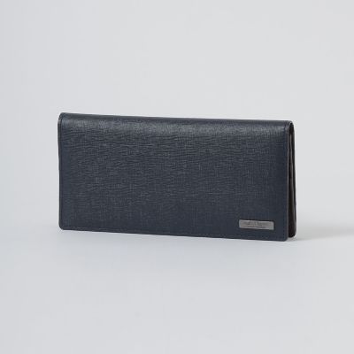 バイカラークレストブリッジチェックロングウォレット | BLACK LABEL