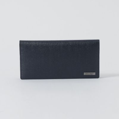 バイカラークレストブリッジチェックロングウォレット | BLACK LABEL
