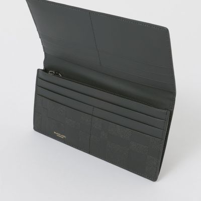 エンボスチェックロングウォレット | BLACK LABEL CRESTBRIDGE (Men