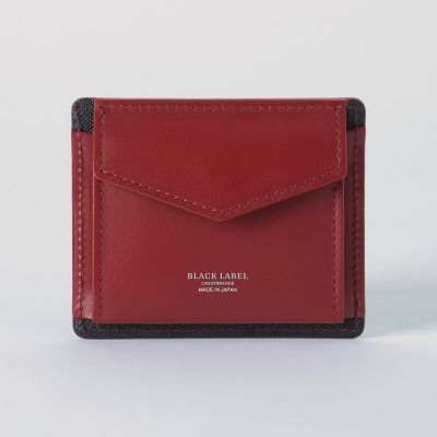 バイカラークレストブリッジチェックミニスナップウォレット | BLACK