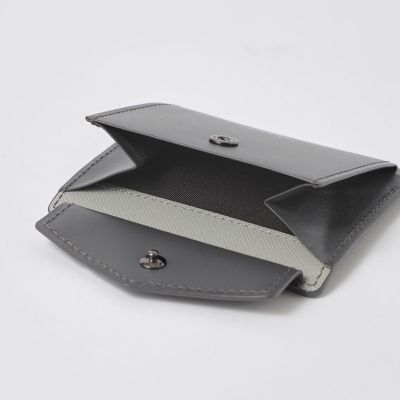 バイカラークレストブリッジチェックミニスナップウォレット | BLACK