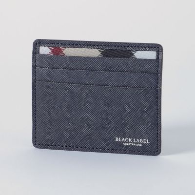 バイカラークレストブリッジチェックミニスナップウォレット | BLACK