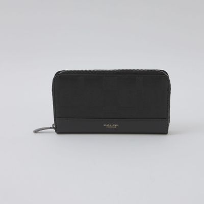 エンボスチェックラウンドジップウォレット | BLACK LABEL CRESTBRIDGE