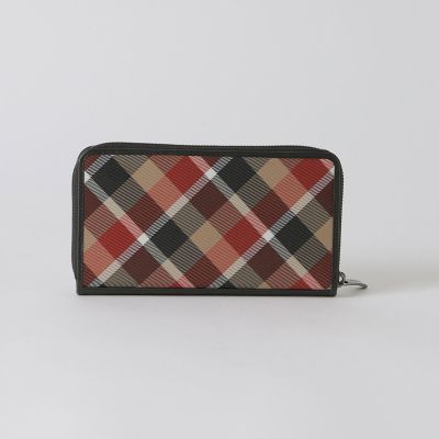 一部店舗限定】クレストブリッジチェックラウンドジップウォレット