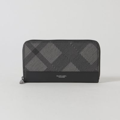 カルゼシャドークレストブリッジチェックラウンドジップウォレット