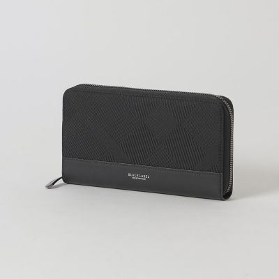 カルゼシャドークレストブリッジチェックラウンドジップウォレット