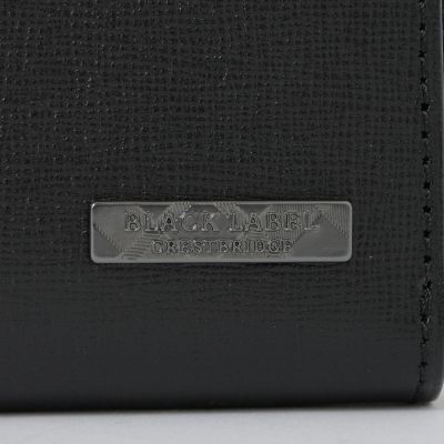 バイカラークレストブリッジチェックラウンドジップウォレット | BLACK