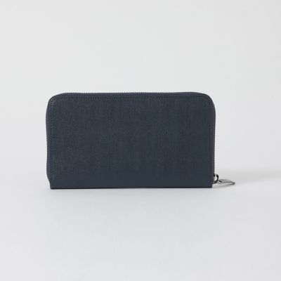バイカラークレストブリッジチェックラウンドジップウォレット | BLACK