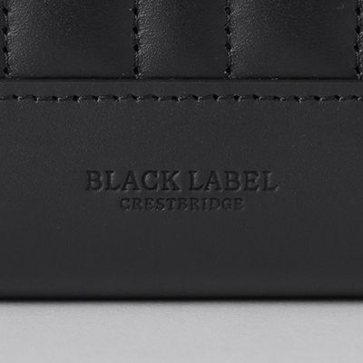 クレストブリッジチェックステッチラウンドジップウォレット | BLACK