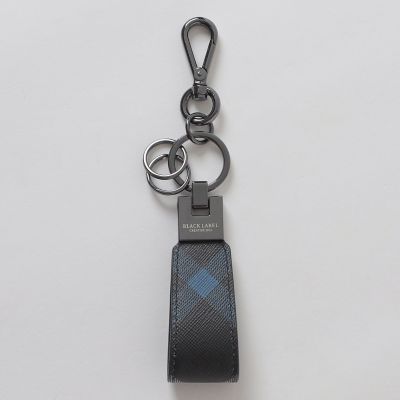 クレストブリッジチェックレザーキーチャーム | BLACK LABEL