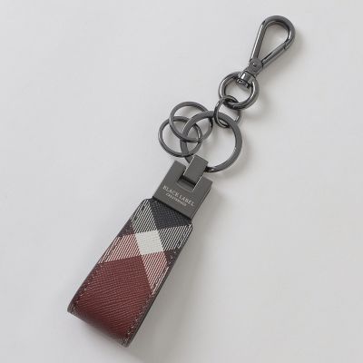 クレストブリッジチェックレザーキーチャーム | BLACK LABEL