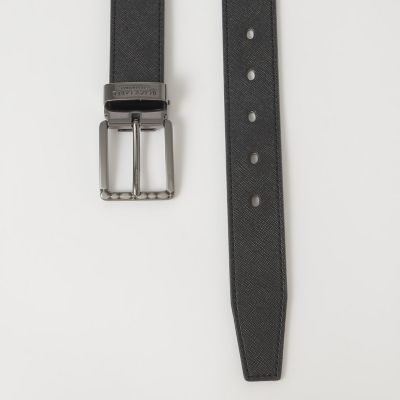 【極美品】ブラックレーベルクレストブリッジ　日本製　チェックバックルレザーベルト チェックバックルプリズムエンボスレザーベルト | BLACK LABEL