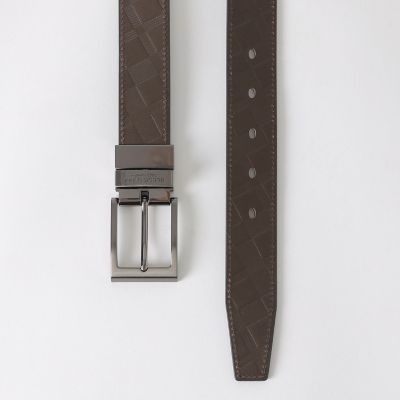 エンボスクレストブリッジチェックリバーシブルベルト | BLACK LABEL