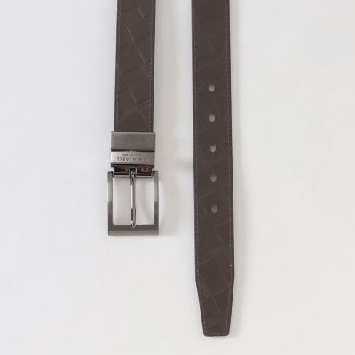 エンボスクレストブリッジチェックリバーシブルベルト | BLACK LABEL