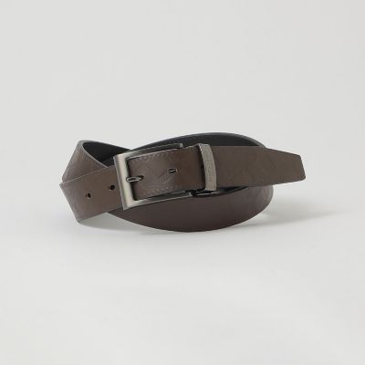 エンボスクレストブリッジチェックリバーシブルベルト | BLACK LABEL