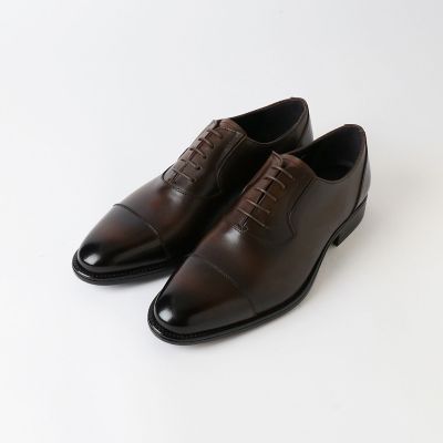 アンティークレザーサイドエラスティックストレートチップ | BLACK