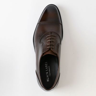 アンティークレザーサイドエラスティックストレートチップ | BLACK
