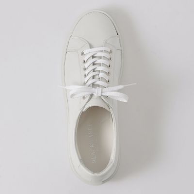 エンボスクレストブリッジチェックレザースニーカー | BLACK LABEL