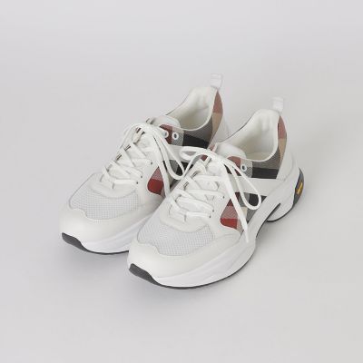 ＜BLACK LABEL CRESTBRIDGE (Men)＞【ＢＬＡＣＫ．ｌａｂ】レッドクレストブリッジチェックコンビビブラムスニーカー