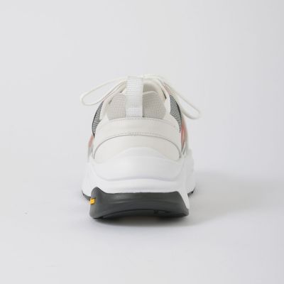 新品【BLACK lab.】ベージュクレストブリッジチェックビブラムスニーカー BLACK．lab】クレストブリッジチェックコンビビブラム
