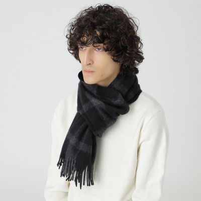 WEB限定】チェックニットマフラー | BLACK LABEL CRESTBRIDGE (Men
