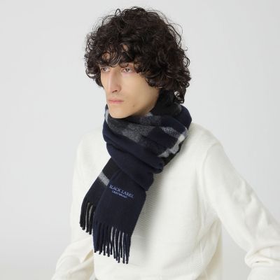 一部店舗限定】パネルクレストブリッジマフラー | BLACK LABEL