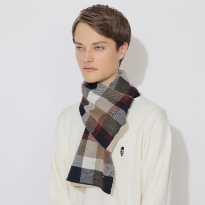 WEB限定】チェックニットマフラー | BLACK LABEL CRESTBRIDGE (Men