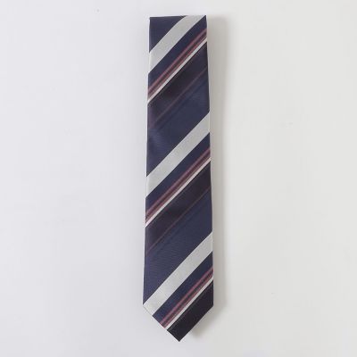 インポートサテンコンビアクセントカラーレジメンタルタイ | BLACK