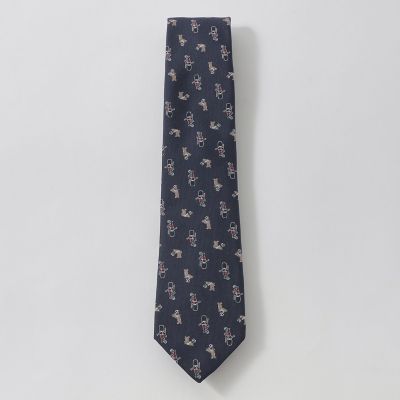 ＜BLACK LABEL CRESTBRIDGE (Men)＞ガーズマンコーギーフットボールモチーフタイ