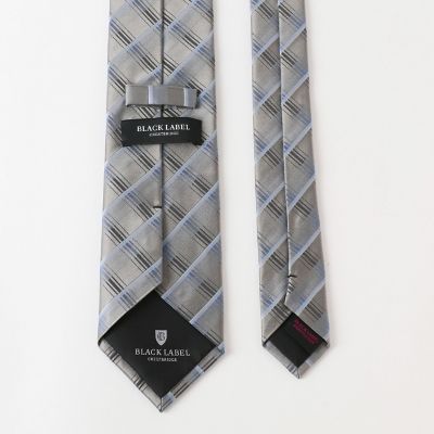 インポートサテンサックスチェックタイ | BLACK LABEL CRESTBRIDGE